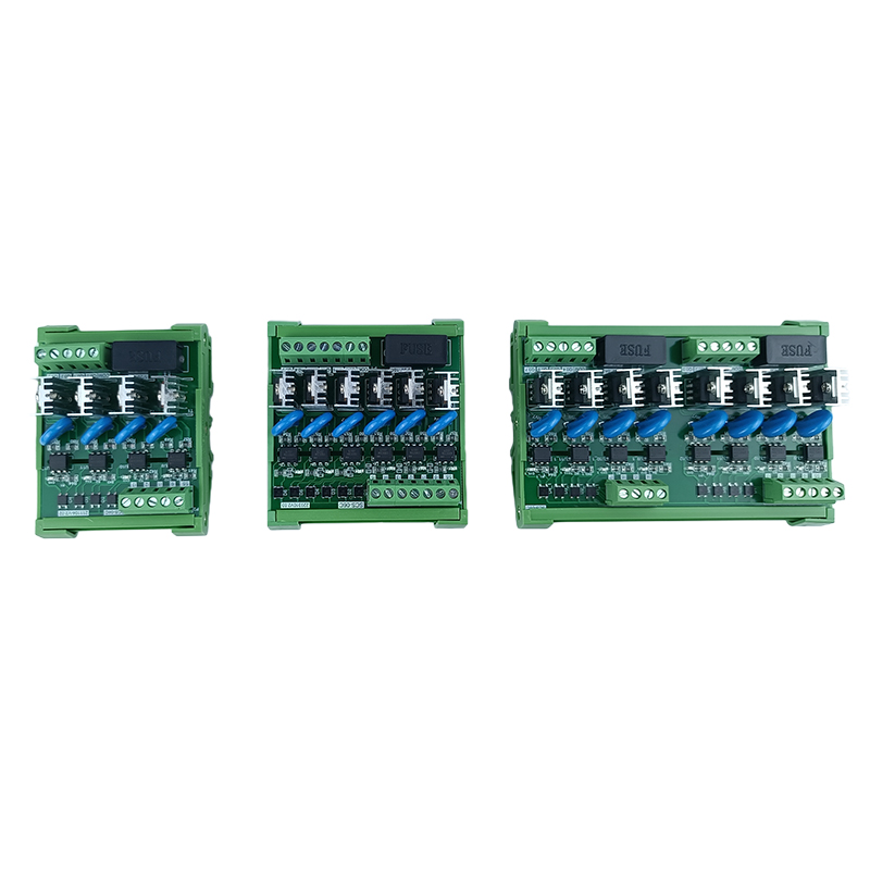 What are the applications of 8-way AC output amplifier board in commercial places?